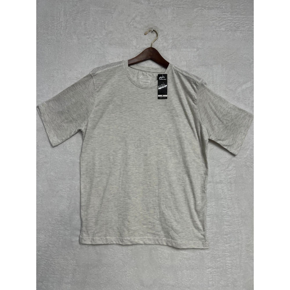 Jackson Hole Mens Crew Neck Tee Light Gray Heathered Short Sleeve Shirt Medium